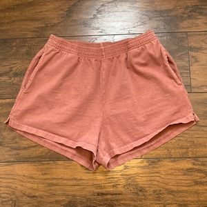 Los Angeles Apparel Shorts 8.5 ounce Pink Mauve Women’s Size Large